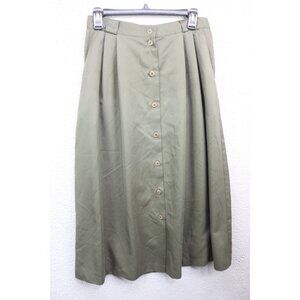 Vintage Fundamental Things Midi Skirt-Size 10-Button-Up-Pockets-Y2K